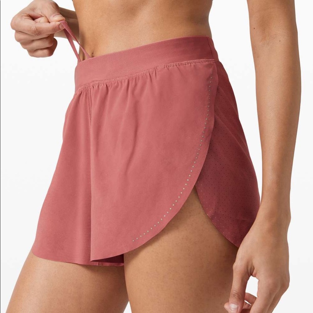 Lululemon Shorts Find Your Pace Short 3" Lined in Cherry Tint Perforated Pink 6